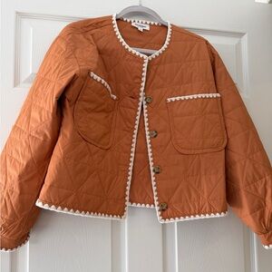 Eesome Women's Quilted light weight  Jacket in Warm Orange. Never worn
